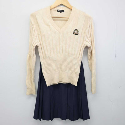 【中古】埼玉県 山村学園高等学校 女子制服 3点 (ニット・ニット・スカート) sf053213