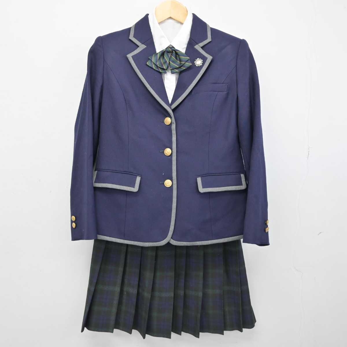 【中古】東京都 上野学園高等学校 女子制服 4点 (ブレザー・シャツ・スカート) sf053218