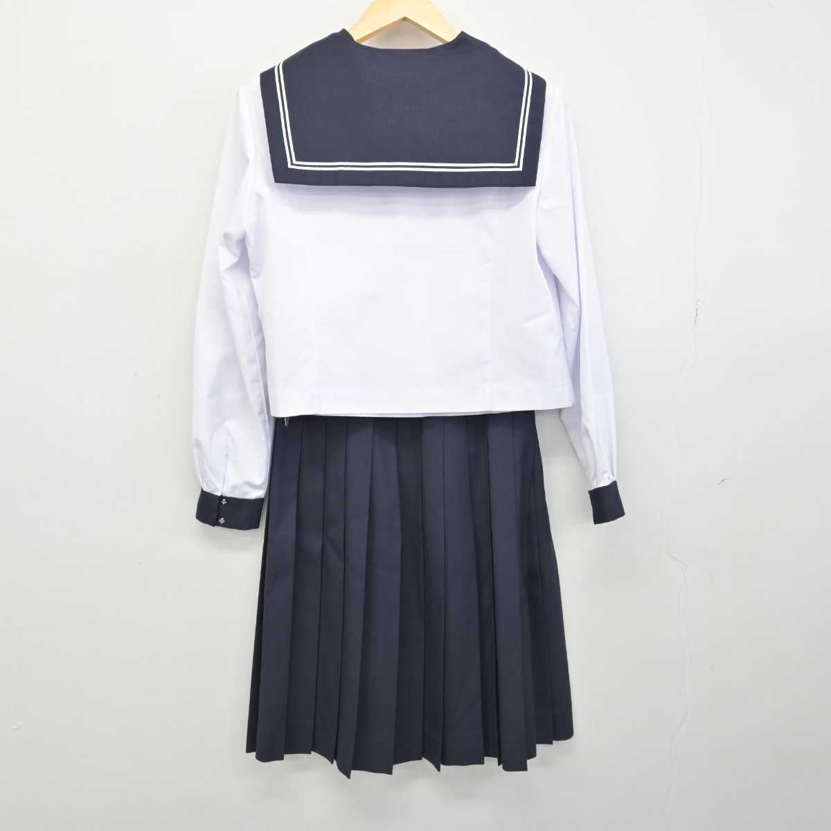 【中古】北海道 北海道江別高等学校 女子制服 3点 (セーラー服・スカート) sf053226