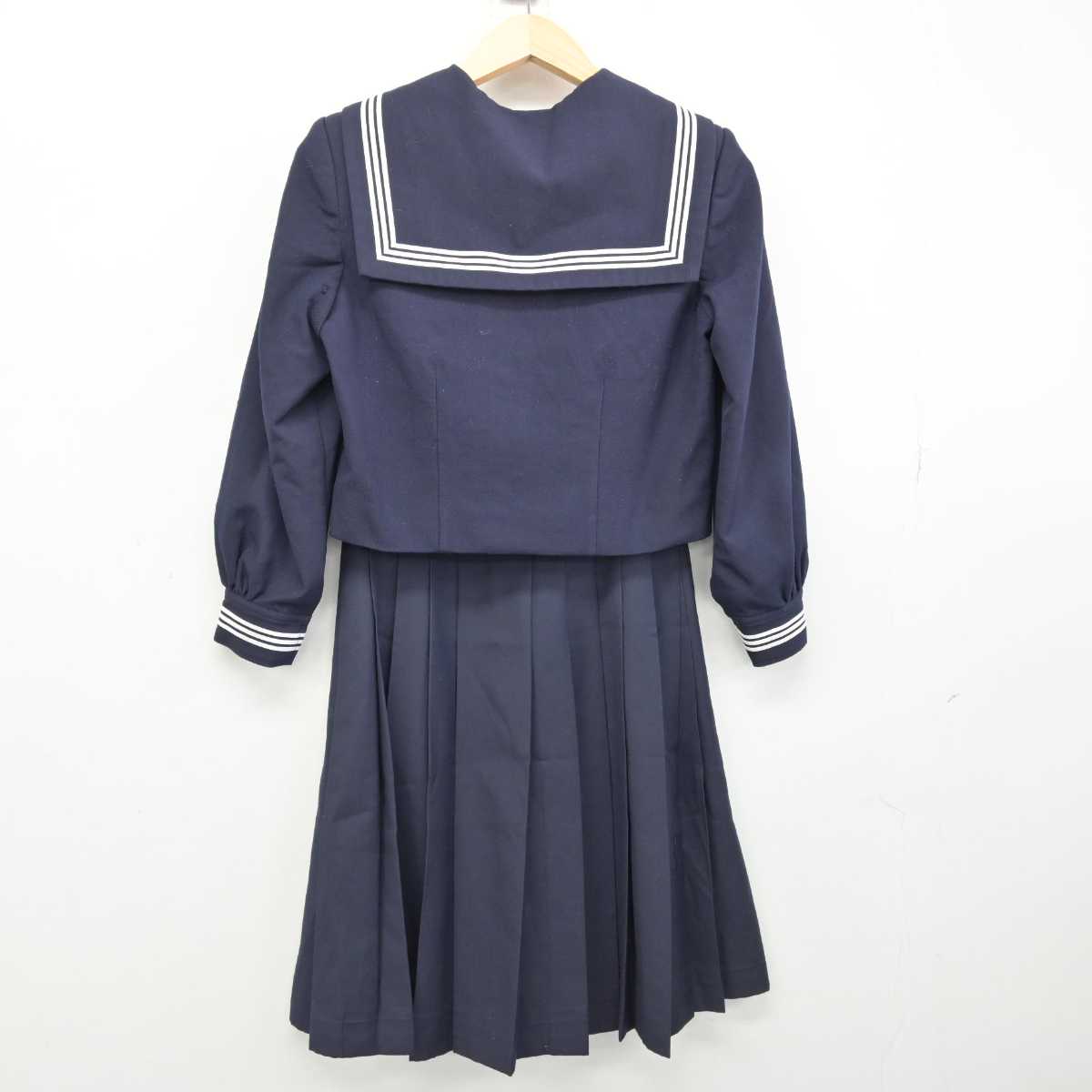 【中古】山梨県 都留高等学校 女子制服 2点 (セーラー服・スカート) sf053244