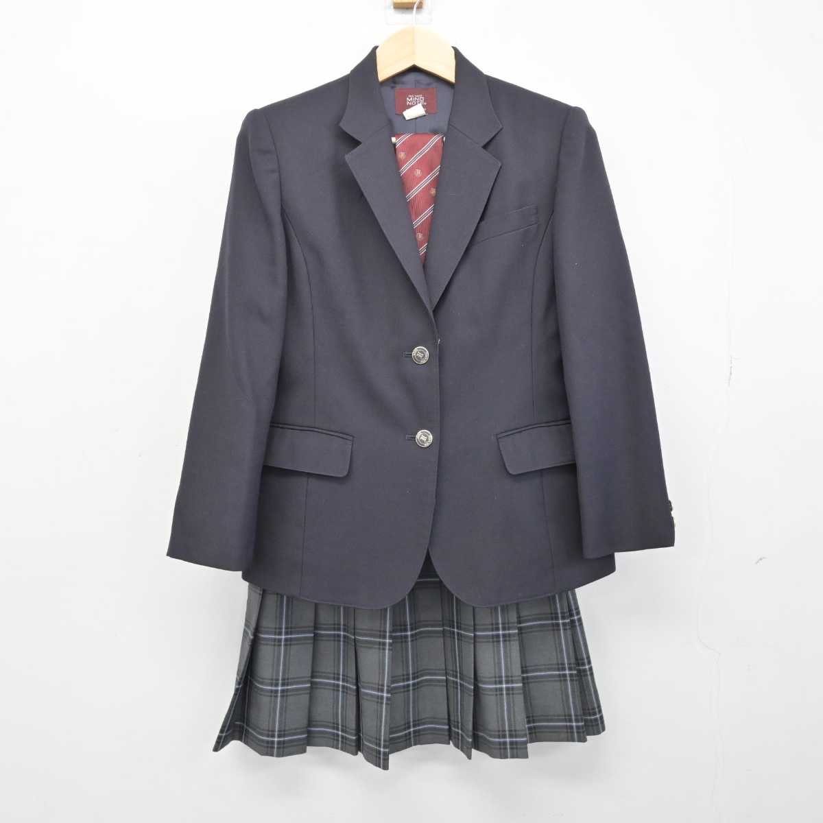 【中古】東京都 上野高等学校 女子制服 3点 (ブレザー・スカート) sf053248