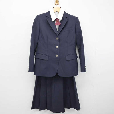 【中古】青森県 むつ工業高等学校 女子制服 4点 (ブレザー・シャツ・ベスト・スカート) sf053254