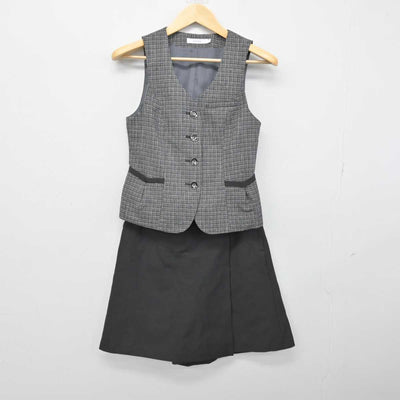 【中古】 事務服 女子制服 2点 (ベスト・スカート) sf053265