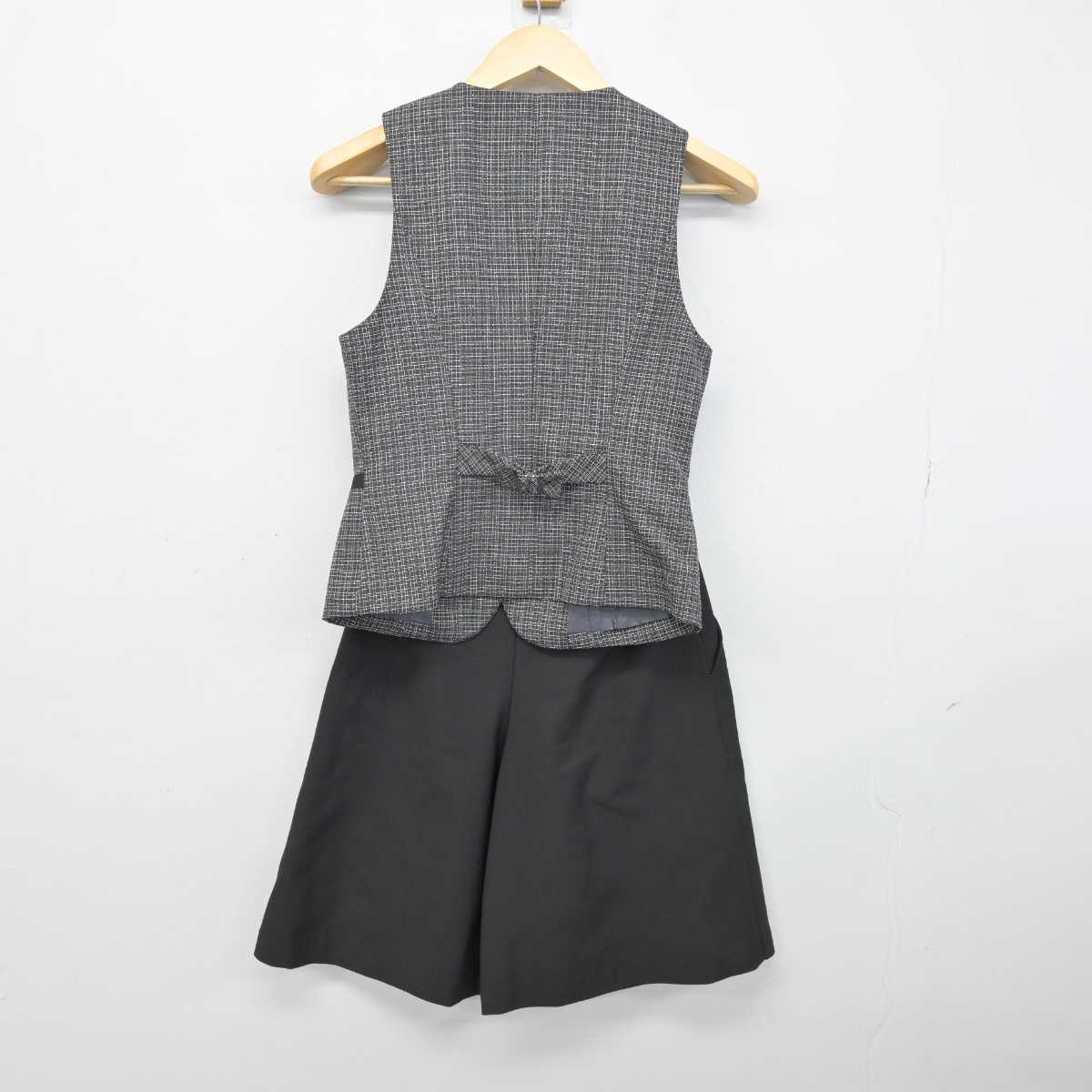 【中古】 事務服 女子制服 2点 (ベスト・スカート) sf053265