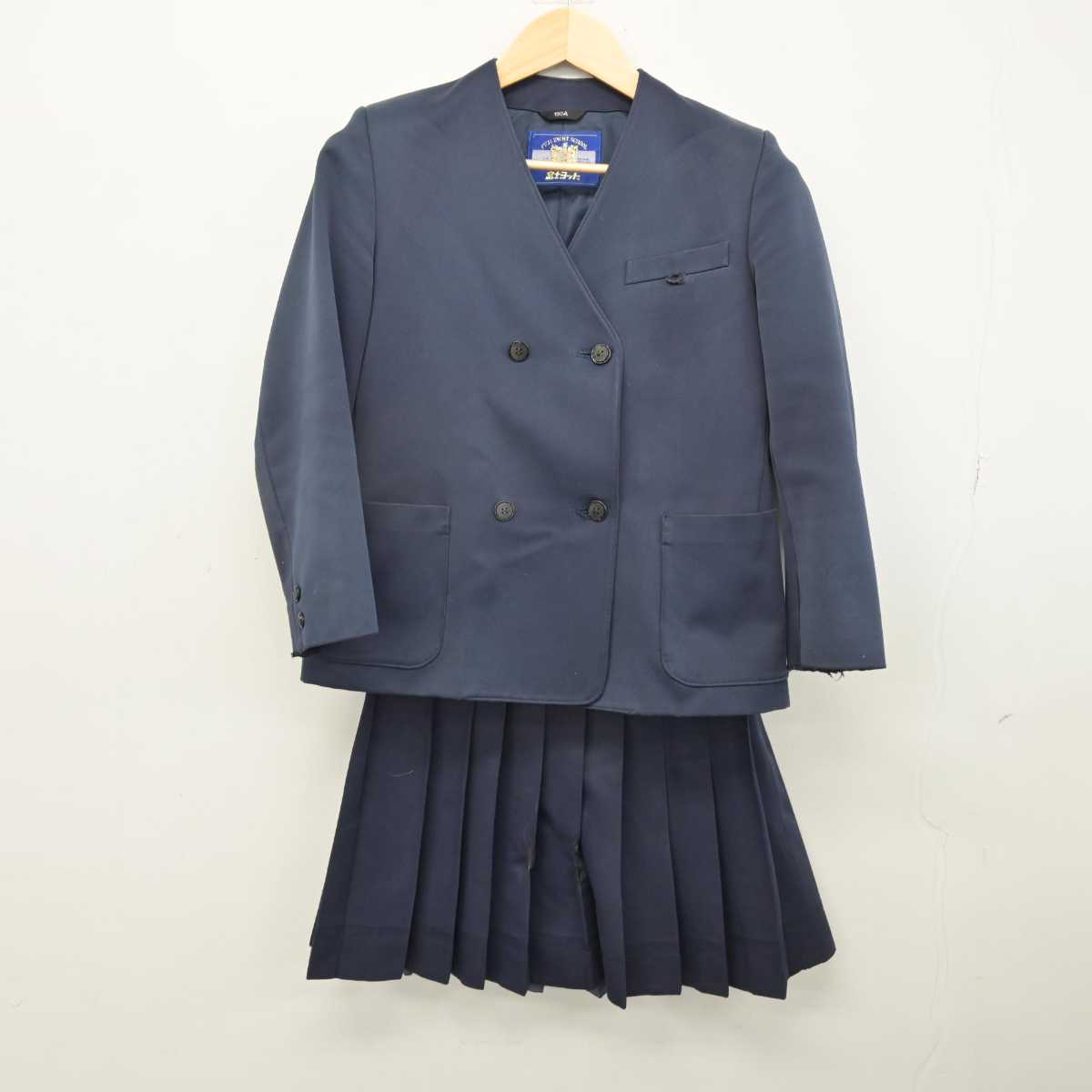 【中古】岡山県 西江原小学校 女子制服 3点 (ブレザー・ニットベスト・スカート) sf053269