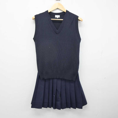 【中古】岡山県 西江原小学校 女子制服 3点 (ブレザー・ニットベスト・スカート) sf053269