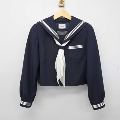 【中古】岡山県 井原中学校 女子制服 3点 (セーラー服・スカート) sf053279