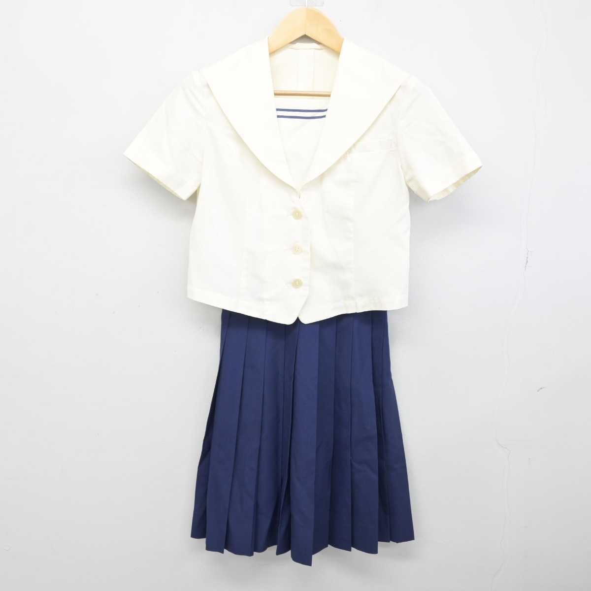 【中古】東京都 晴海総合高等学校/旧制服 女子制服 2点 (セーラー服・スカート) sf053283