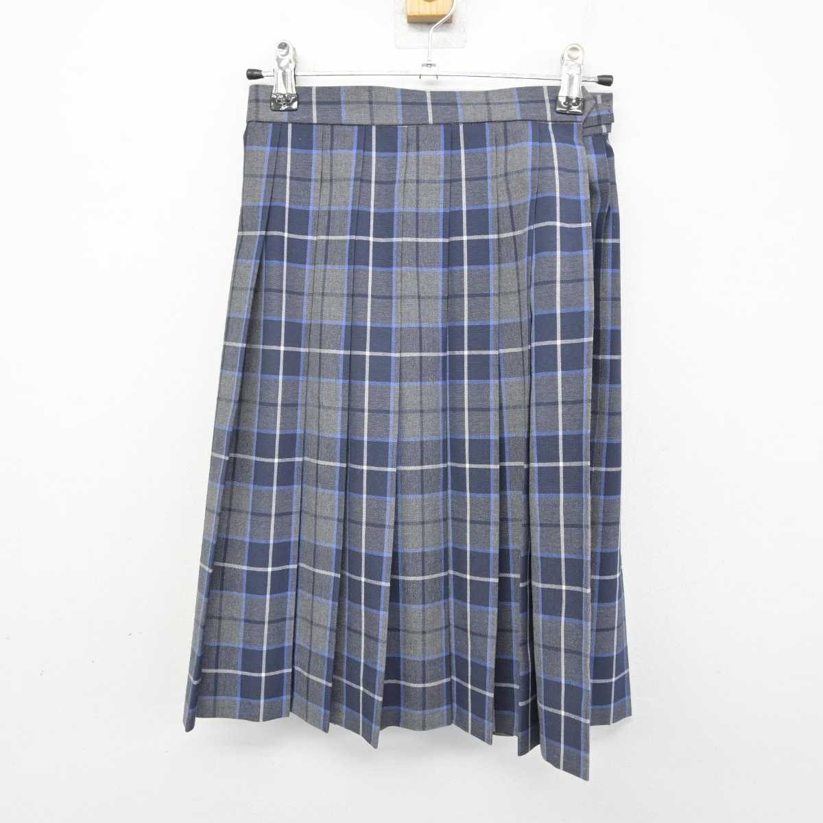 【中古】香川県 英明高等学校 女子制服 2点 (ニットベスト・スカート) sf053288