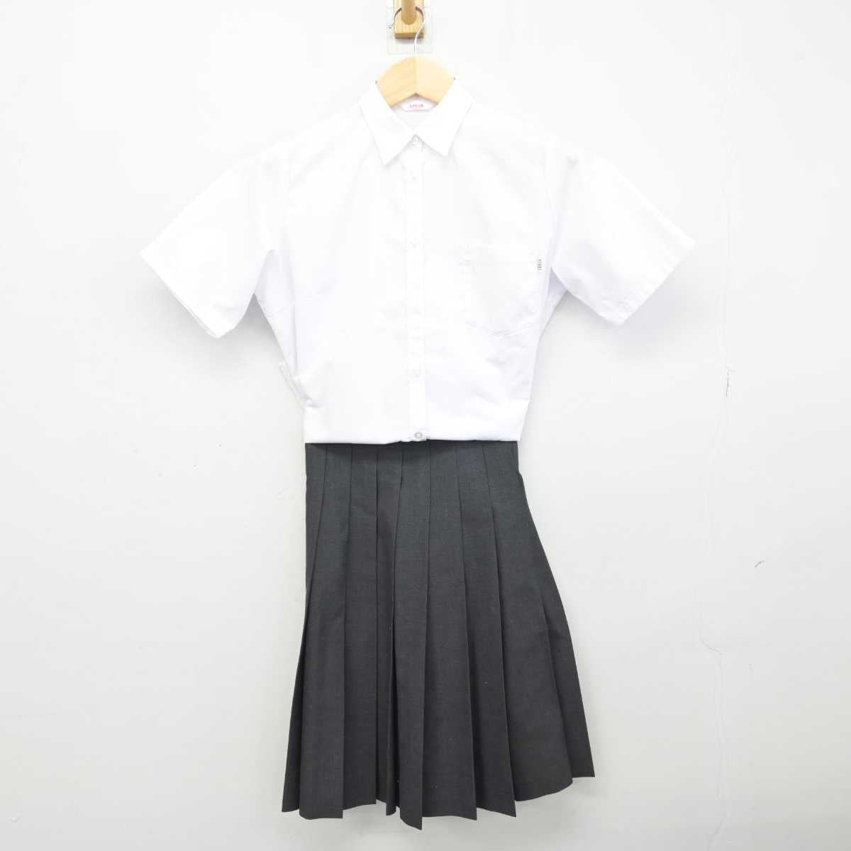 【中古】香川県 英明高等学校 女子制服 2点 (シャツ・スカート) sf053289