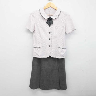 【中古】 事務服 女子制服 3点 (ブラウス・スカート) sf053290