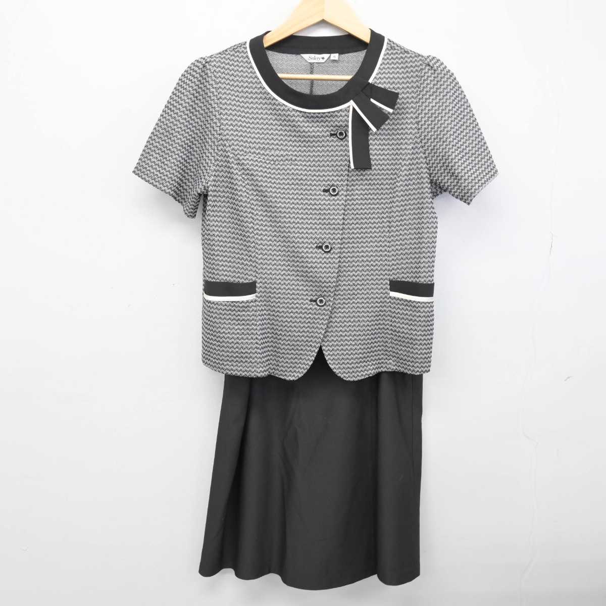 【中古】 事務服 女子制服 2点 (ブラウス・スカート) sf053297