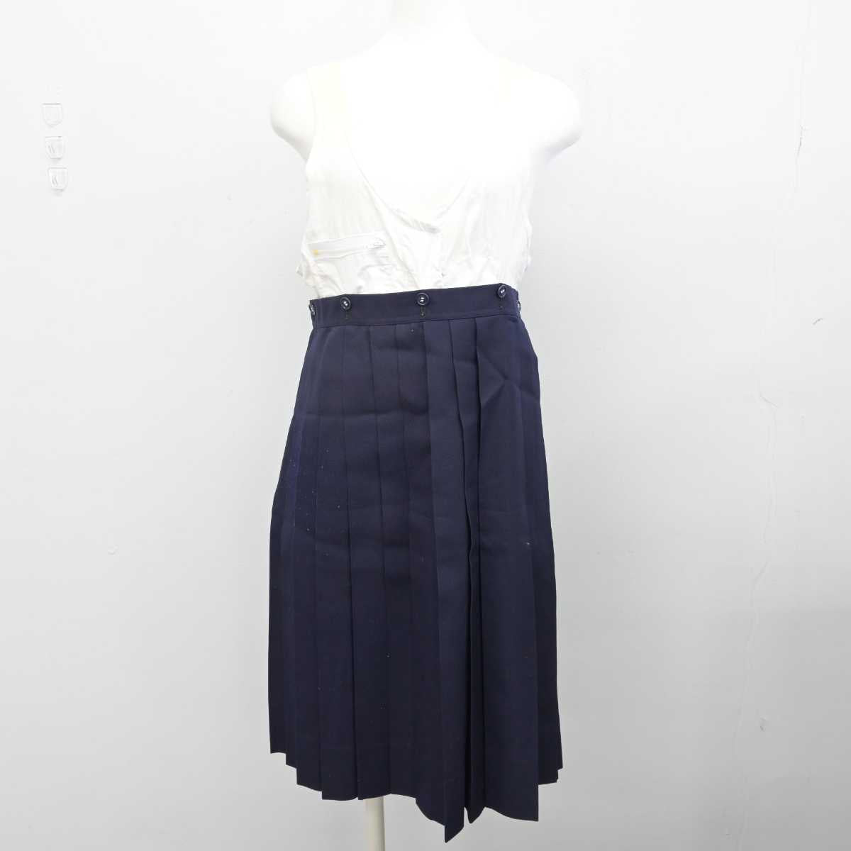 【中古】東京都 お茶の水女子大学附属中学校 女子制服 3点 (セーラー服・スカート) sf053299