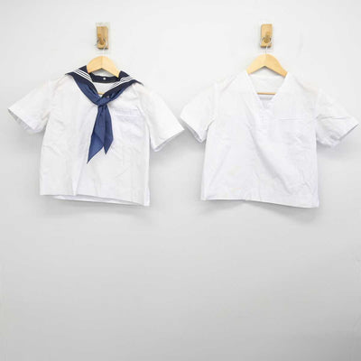 【中古】東京都 お茶の水女子大学附属中学校 女子制服 4点 (セーラー服・スカート) sf053300