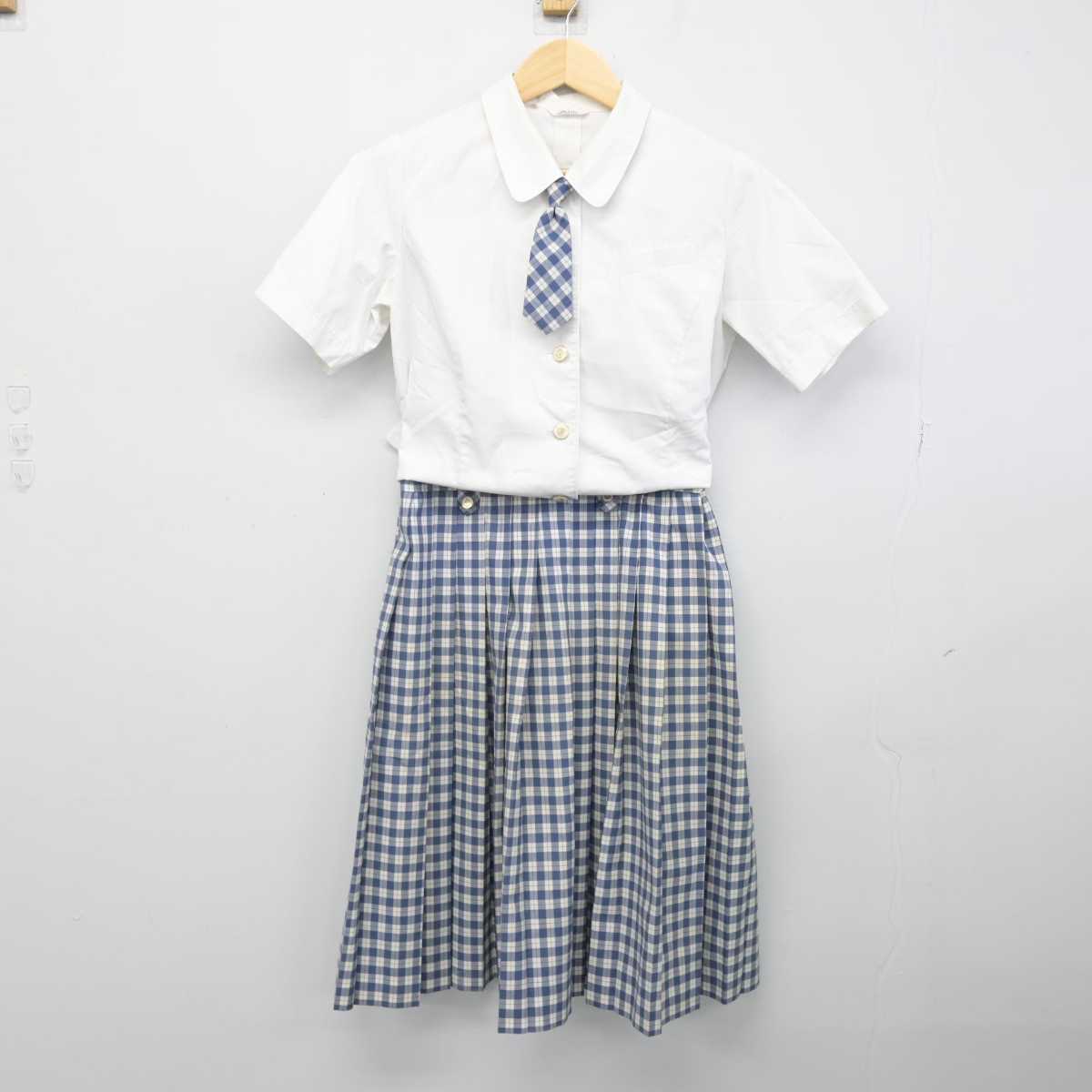 【中古】愛媛県 松山商業高等学校 女子制服 3点 (シャツ・スカート) sf053307