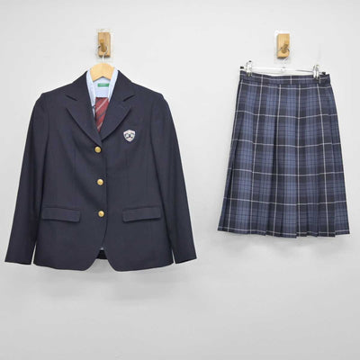 【中古】大阪府 四條畷学園高等学校 女子制服 4点 (ブレザー・シャツ・スカート) sf053309