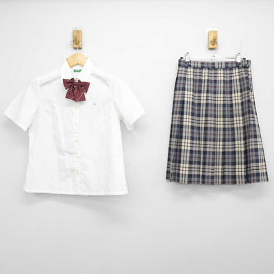 【中古】大阪府 四條畷学園高等学校 女子制服 3点 (シャツ・スカート) sf053311