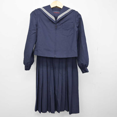 【中古】北海道 六合中学校 女子制服 2点 (セーラー服・ジャンパースカート) sf053312