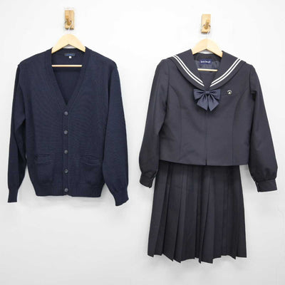 【中古】北海道 旭川北高等学校 女子制服 6点 (ニット・セーラー服・スカート) sf053314