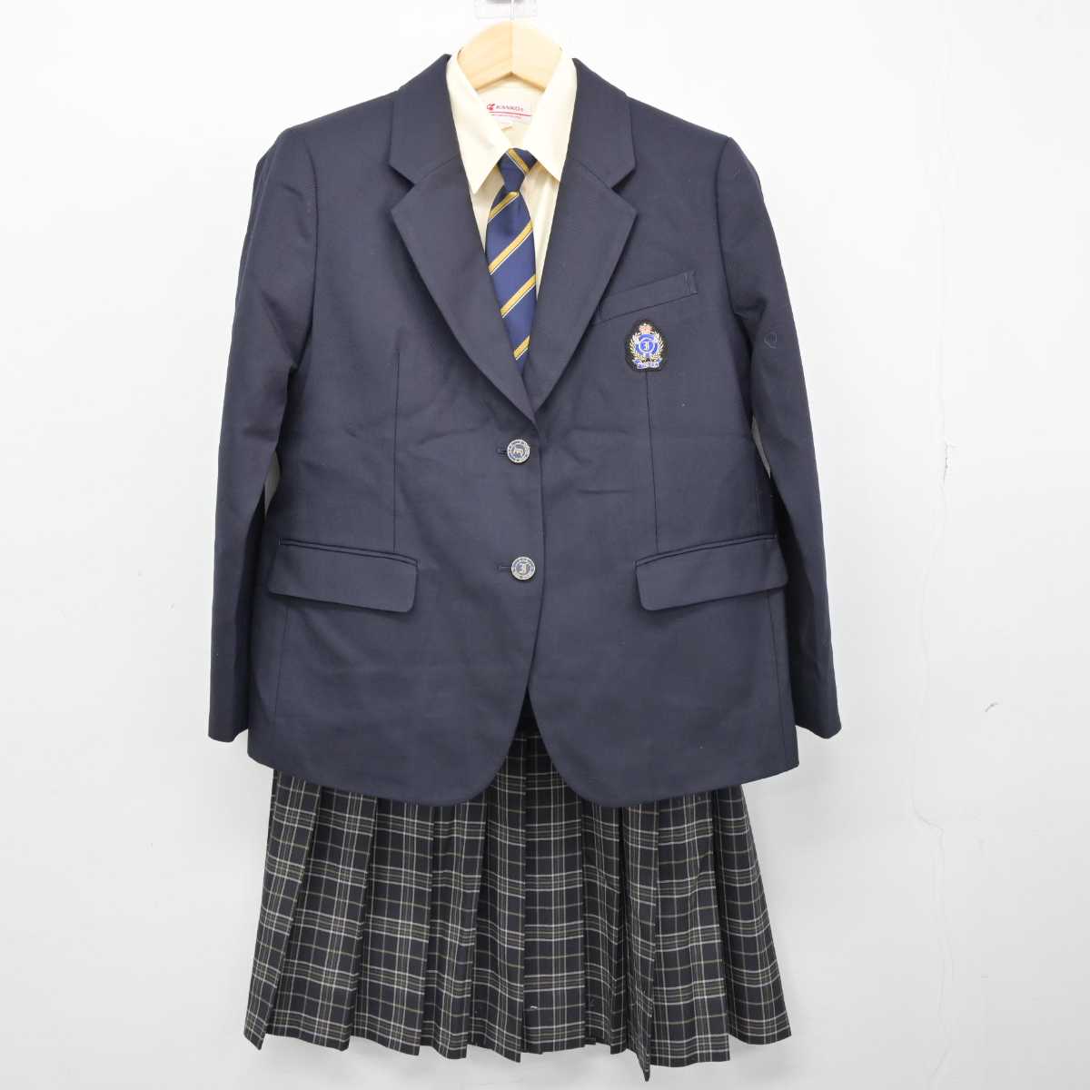 【中古】愛媛県 伊予高等学校 女子制服 4点 (ブレザー・シャツ・スカート) sf053332