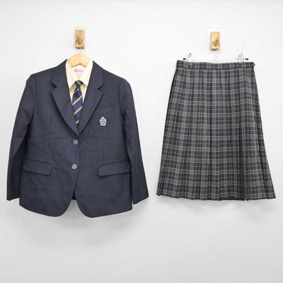 【中古】愛媛県 伊予高等学校 女子制服 4点 (ブレザー・シャツ・スカート) sf053332