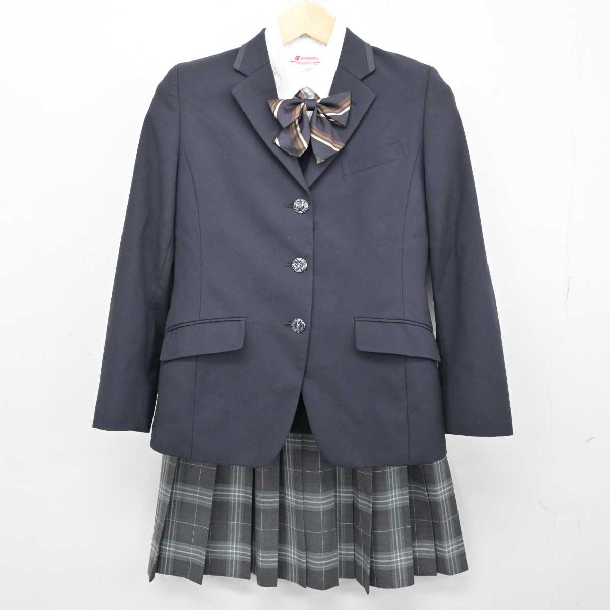 【中古】千葉県 東葉高等学校 女子制服 5点 (ブレザー・ニット・シャツ・スカート) sf053336