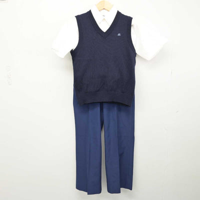 【中古】千葉県 松戸六実高等学校 女子制服 3点 (ニットベスト・シャツ・ズボン) sf053347