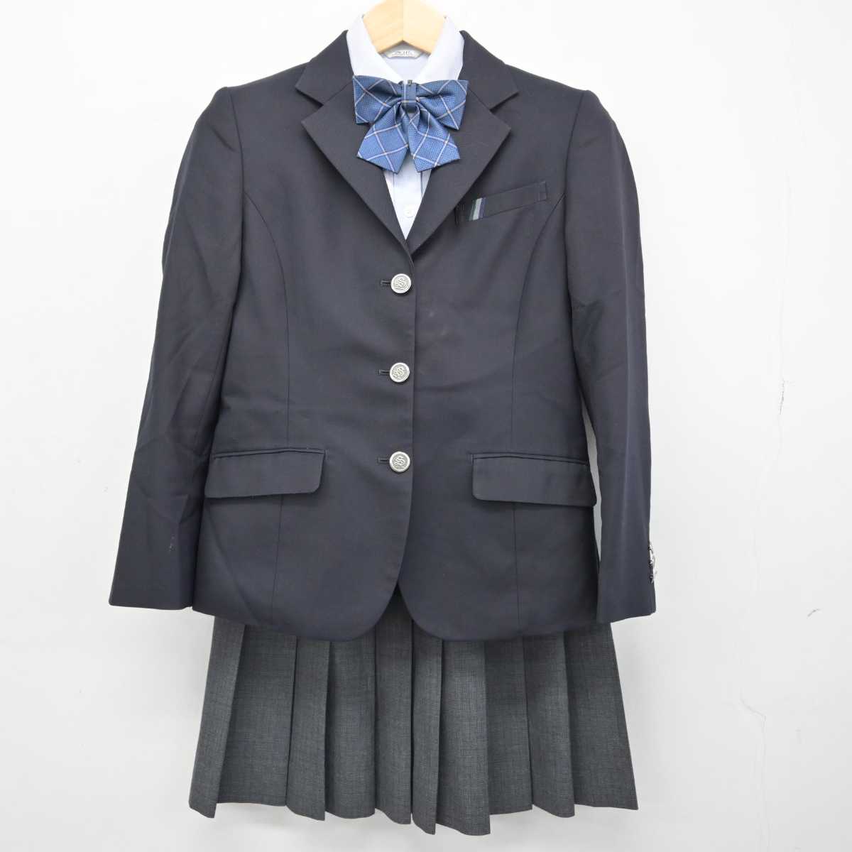 【中古】三重県 鈴鹿享栄学園鈴鹿高等学校 女子制服 4点 (ブレザー・シャツ・スカート) sf053348