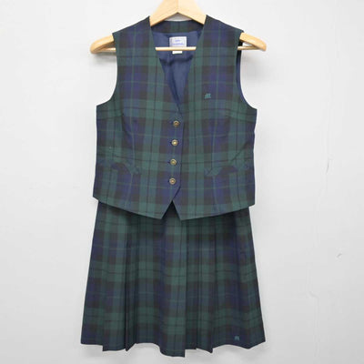 【中古】静岡県 三島高等学校 女子制服 2点 (ベスト・スカート) sf053353