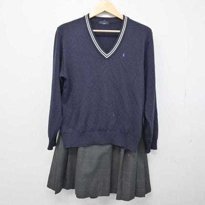 【中古】奈良県 香芝高等学校 女子制服 4点 (ブレザー・ニット・スカート) sf053356