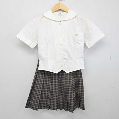 【中古】大阪府 生野高等学校 女子制服 3点 (ブラウス・シャツ・スカート) sf053362