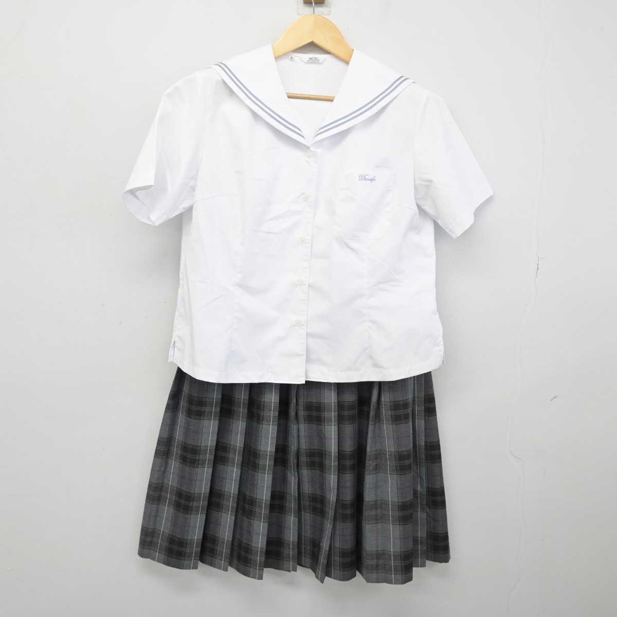 【中古】福岡県 太宰府高等学校 女子制服 3点 (セーラー服・スカート) sf053374