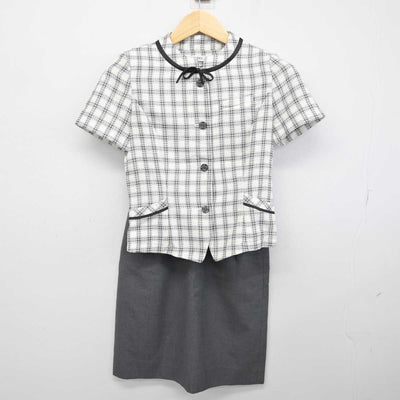 【中古】 事務服 女子制服 2点 (ブラウス・スカート) sf053377