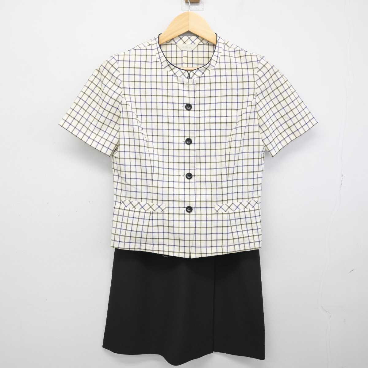 【中古】 事務服 女子制服 2点 (ブラウス・スカート) sf053378