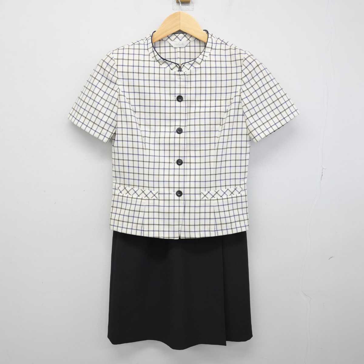 【中古】 事務服 女子制服 2点 (ブラウス・スカート) sf053379