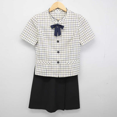 【中古】 事務服 女子制服 3点 (ブラウス・スカート) sf053380