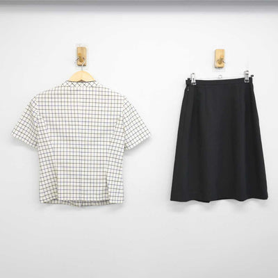 【中古】 事務服 女子制服 3点 (ブラウス・スカート) sf053380