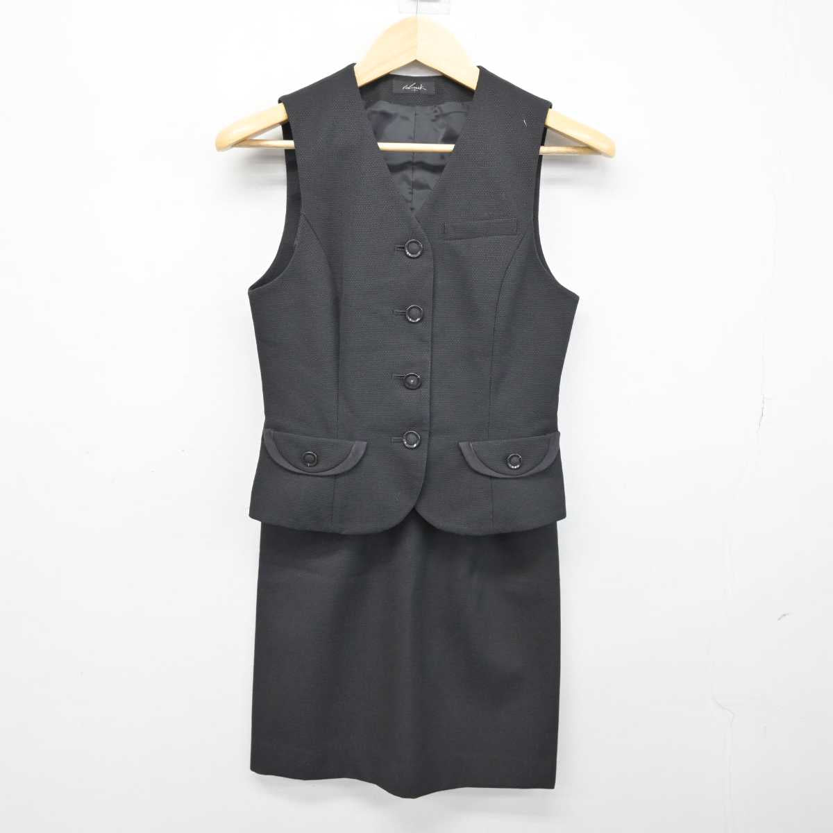 【中古】 事務服 女子制服 2点 (ベスト・スカート) sf053381