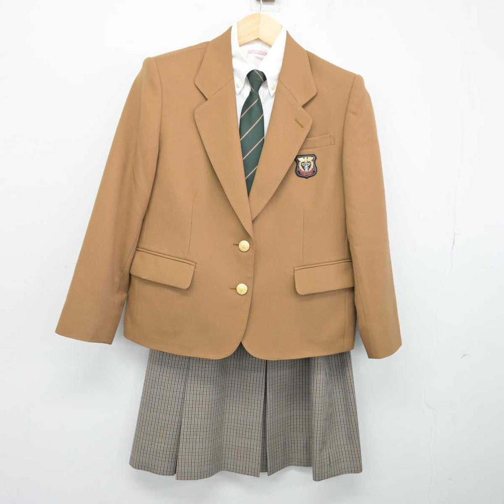 【中古】長崎県 長崎商業高等学校 女子制服 5点 (ブレザー・ニット・シャツ・スカート) sf053395