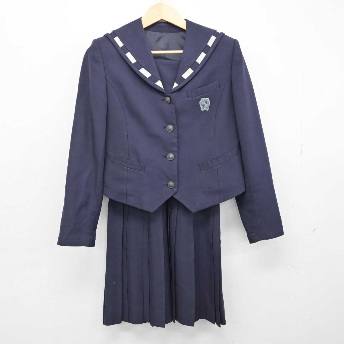 【中古】長崎県 長崎女子高等学校 女子制服 3点 (セーラー服・スカート) sf053418