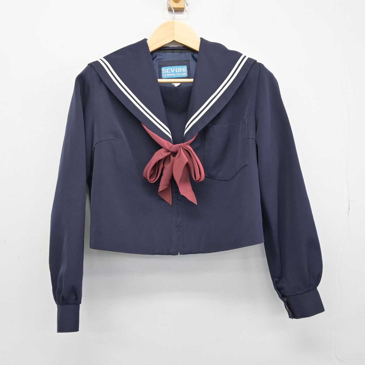 【中古】愛知県 矢作北中学校 女子制服 2点 (セーラー服) sf053419