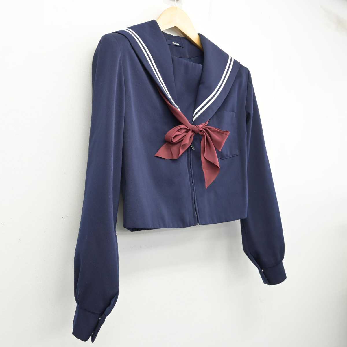 【中古】愛知県 矢作北中学校 女子制服 3点 (セーラー服) sf053420