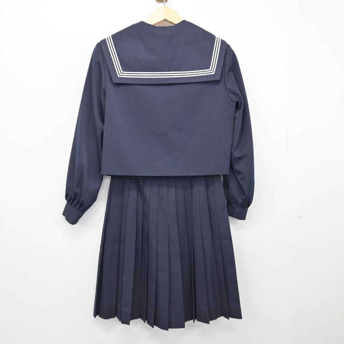 【中古】愛知県 西尾高等学校 女子制服 3点 (セーラー服・スカート) sf053421