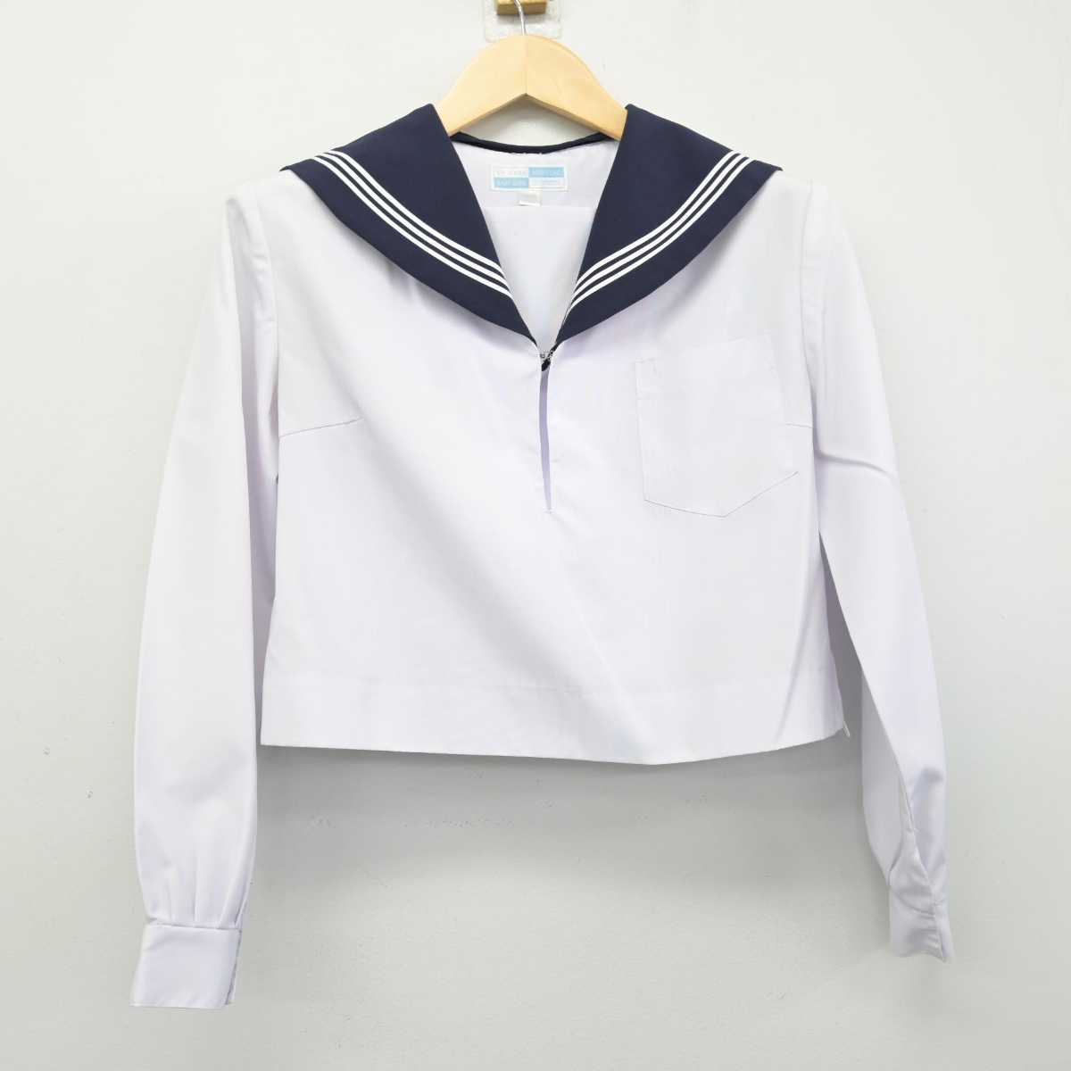 【中古】愛知県 西尾高等学校 女子制服 2点 (ニット・セーラー服) sf053423