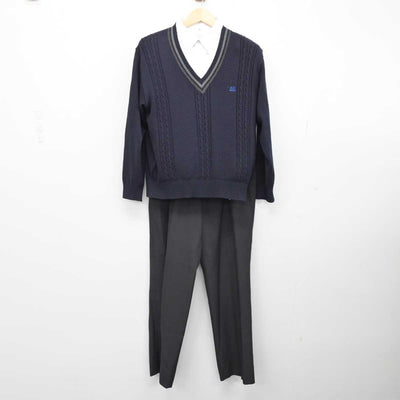 【中古】東京都 日本大学豊山高等学校・中学校 男子制服 3点 (ニット・シャツ・ズボン) sf053433