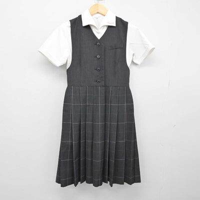 【中古】佐賀県 佐賀女子短期大学付属佐賀女子高等学校 女子制服 2点 (シャツ・ジャンパースカート) sf053438