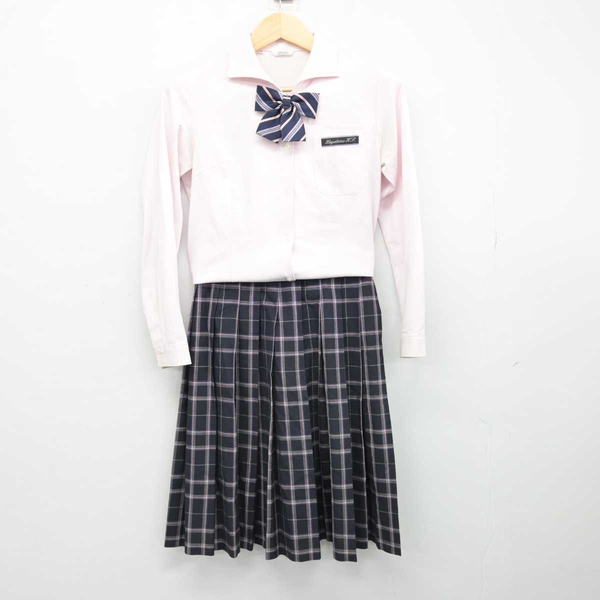 【中古】山口県 早鞆高等学校 女子制服 3点 (シャツ・スカート) sf053439