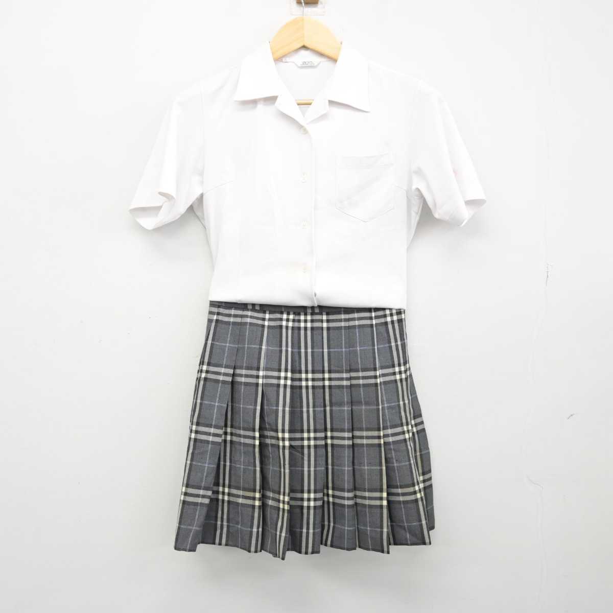 【中古】福岡県 美萩野女子高等学校 女子制服 3点 (シャツ・スカート) sf053442