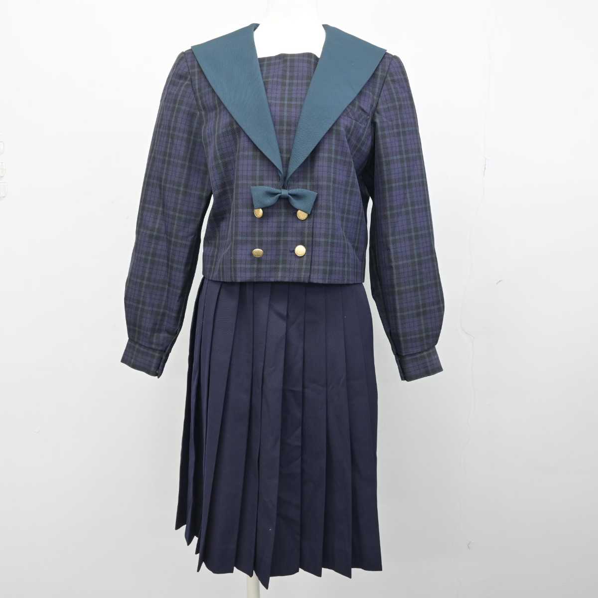 【中古】長野県 高森中学校 女子制服 2点 (セーラー服・スカート) sf053461