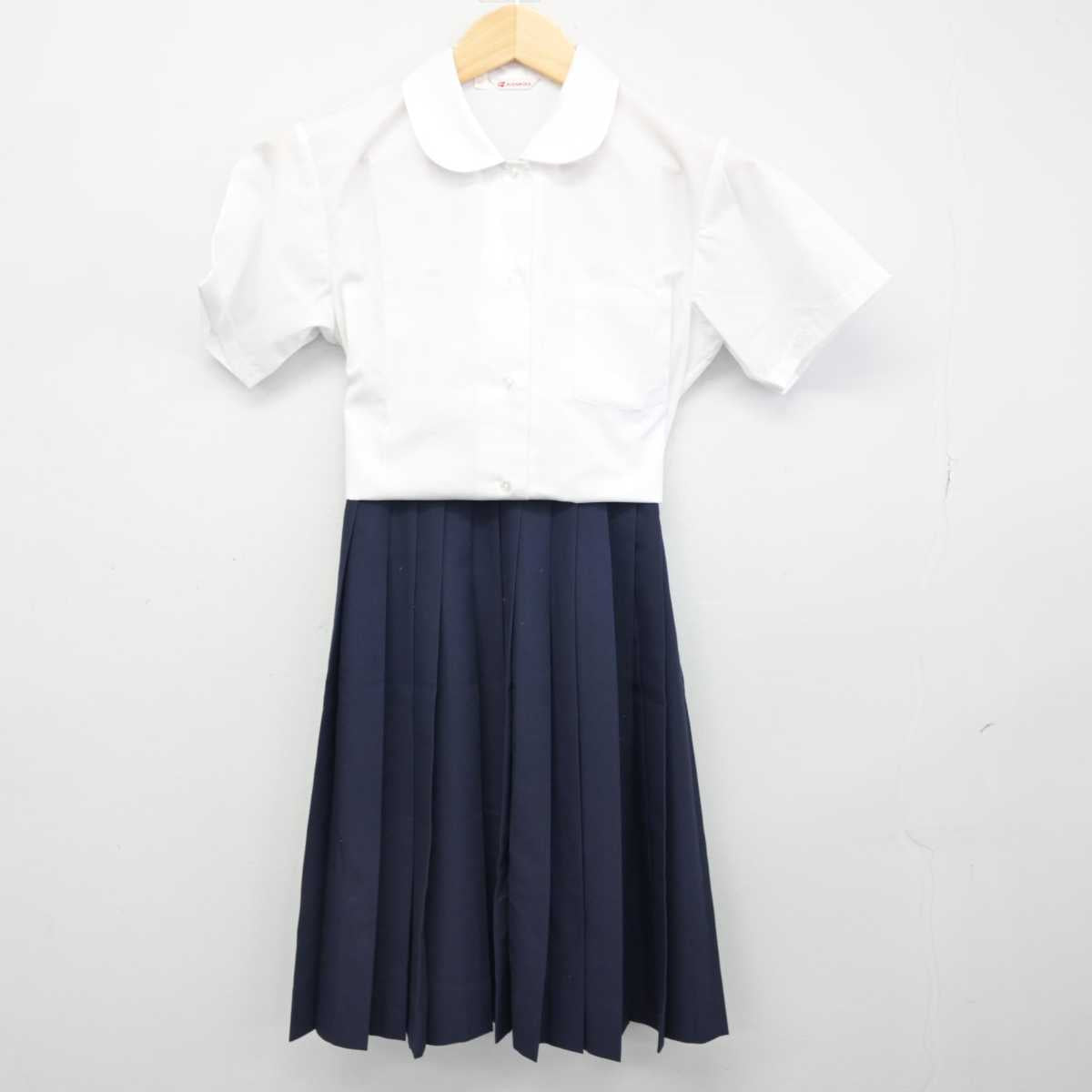 【中古】長野県 高森中学校 女子制服 2点 (シャツ・スカート) sf053467